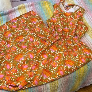 Buckle Orange and Pink Floral Maxi Dress